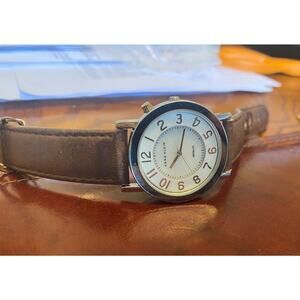 Women's Anne Klein Watch, Silver Tone w/Gold Tone Accents, MOP Face, Instalite